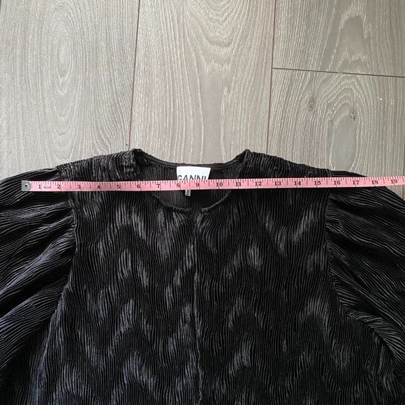 GANNI Pleated Satin Dress - Picture 6 of 8